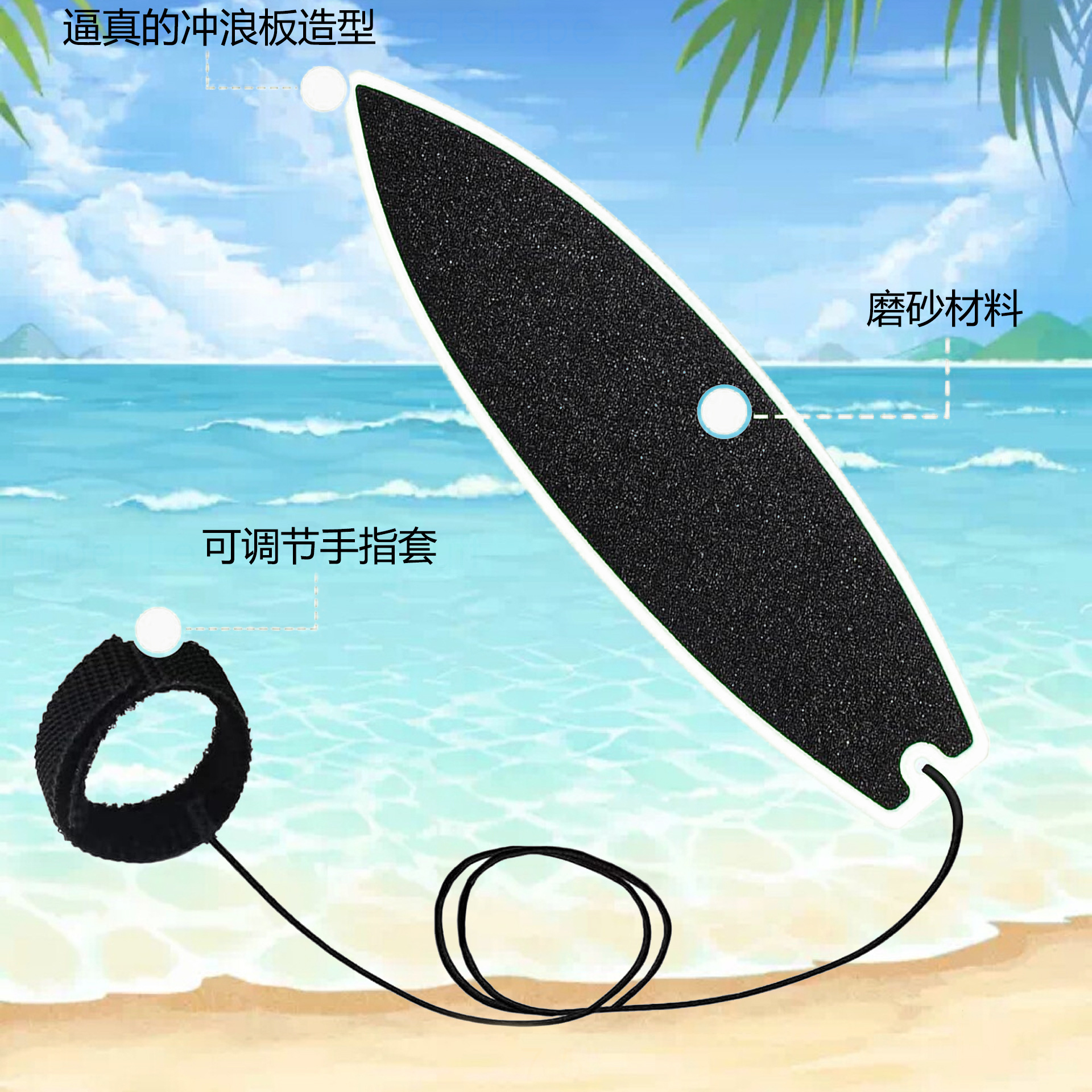 Finger surfboard Creative printed finger surfboard, thumb tip air surfing stress-relieving toy pic 6