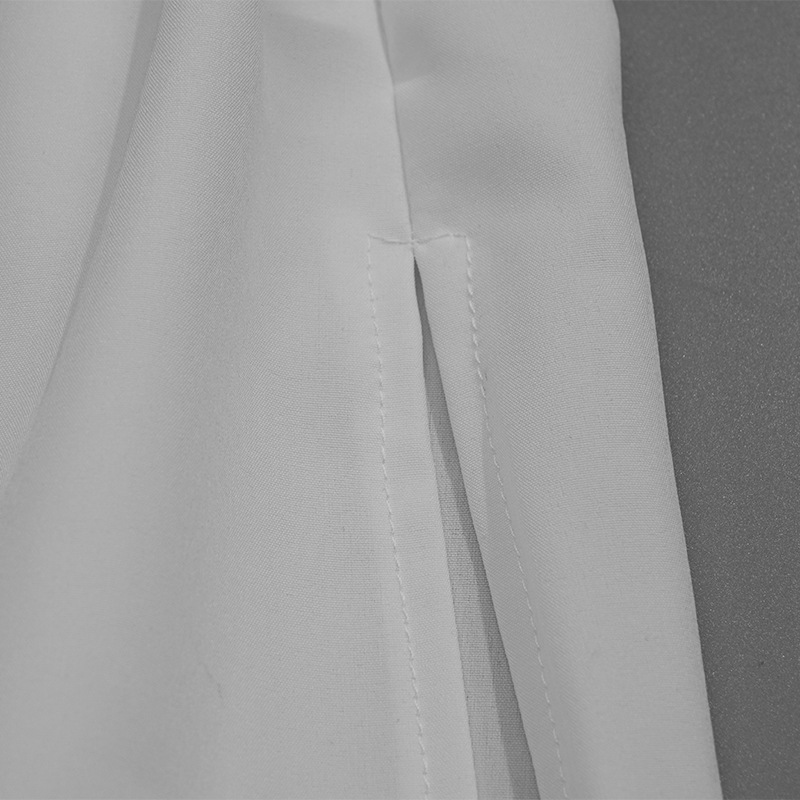 D016DS European and American cross-border 2024 Autumn new solid color one-shoulder long-sleeved slim French patchwork long dress pic 16