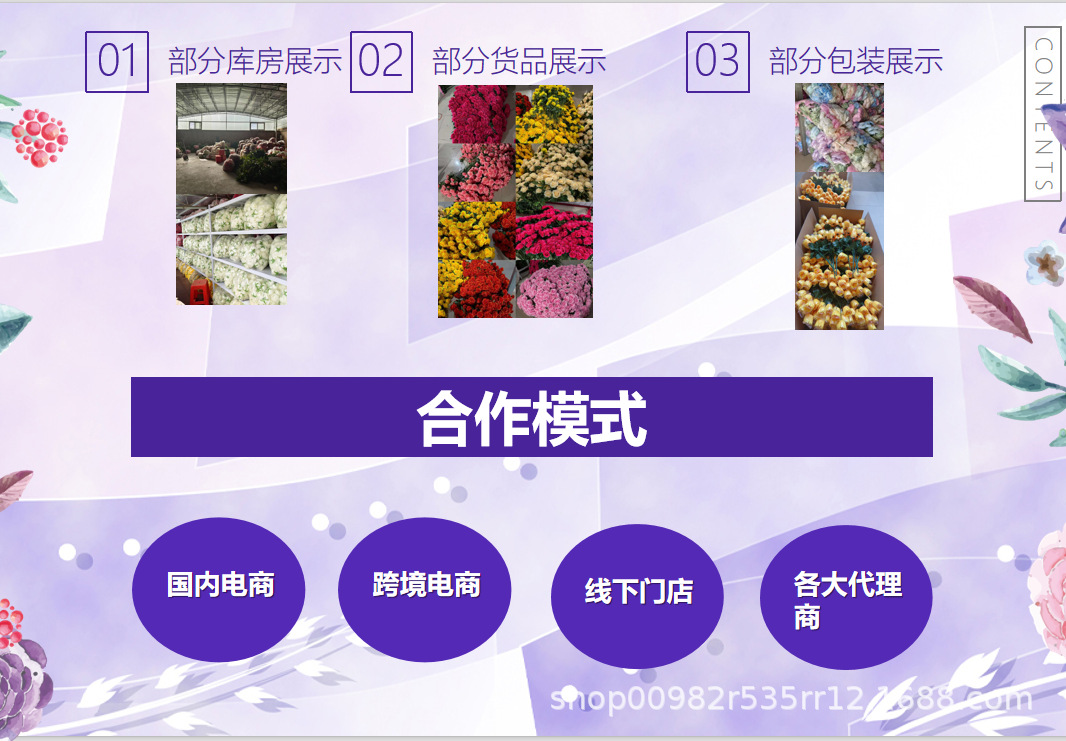 仿真花3头玫瑰花钻石玫婚庆用花仿真玫瑰花假花婚庆地排花艺装饰详情1