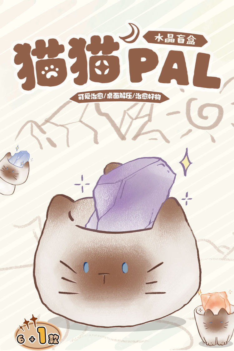 Wholesale of Catcat PAI crystal figurines, blind boxes, cute animal dolls, car decorations and stress-relieving small ornaments pic 2