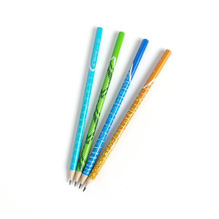 Yalong Amazon heat film coated fine packaging pencil texture printed wooden pencil pic 3