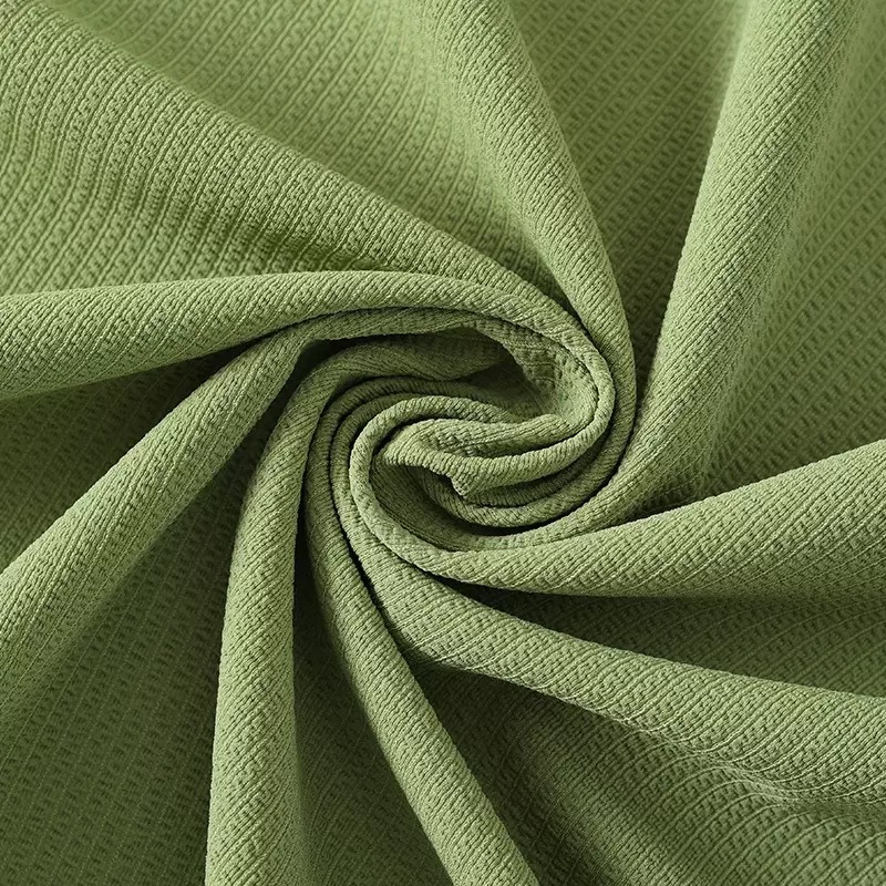 In-stock willow knitted jacquard fabric for spring and summer casual fashion, wide-leg pants fabric for sportswear pic 2