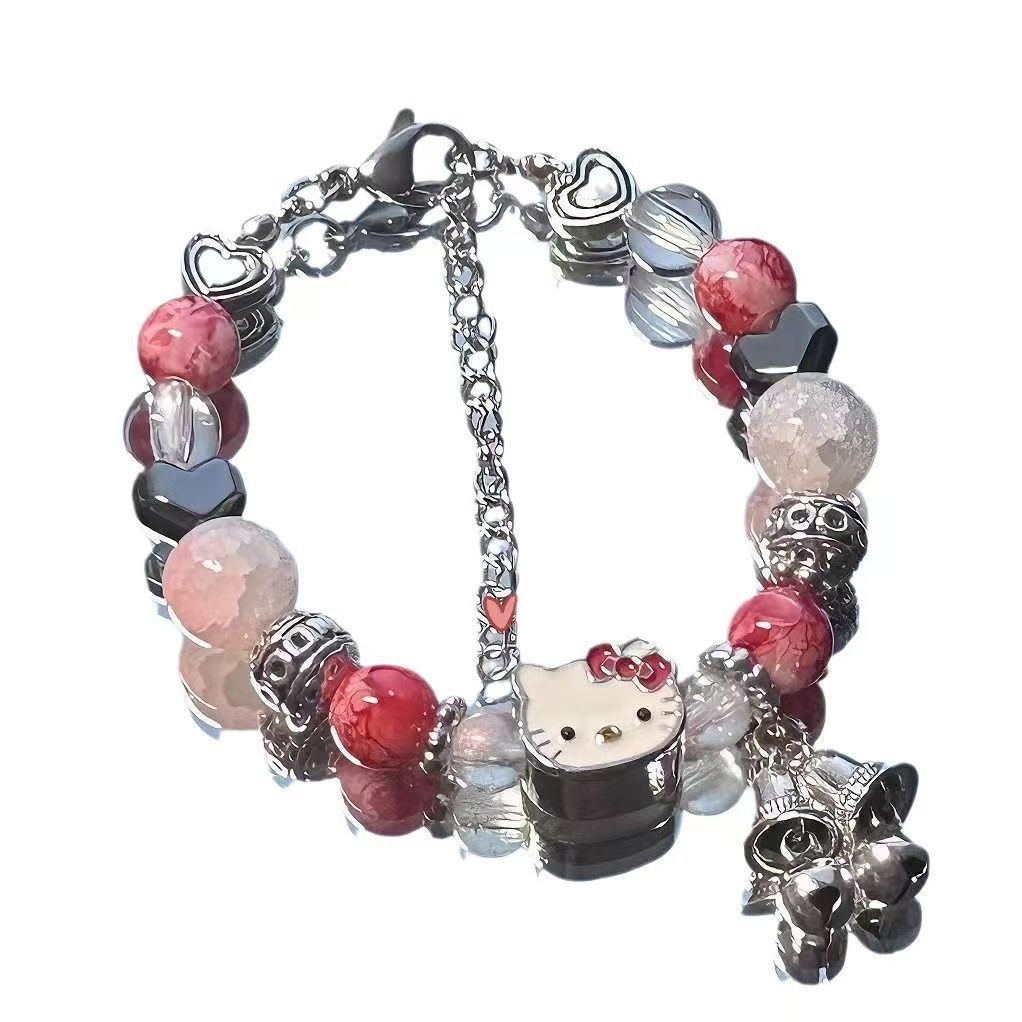 小红书同款KT猫铃铛手链女小众设计高颜值卡通手饰品送闺蜜礼物详情1