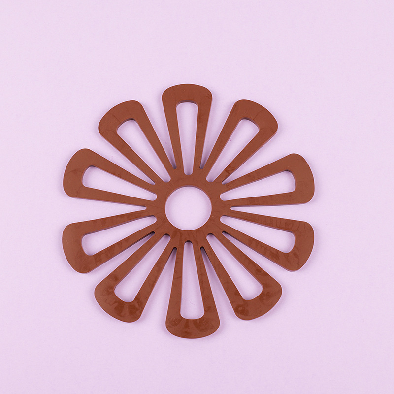 花朵隔热垫创意硅胶防烫垫家用防滑碗盘垫防热碟子垫菜垫锅垫详情10