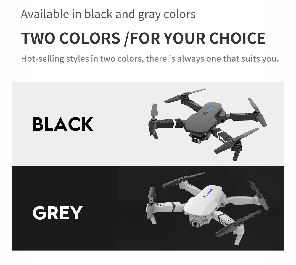 Cross-border E88 high-definition dual-camera folding drone, long-lasting endurance, easy to carry, intelligent obstacle avoidance remote control aircraft for foreign trade pic 16
