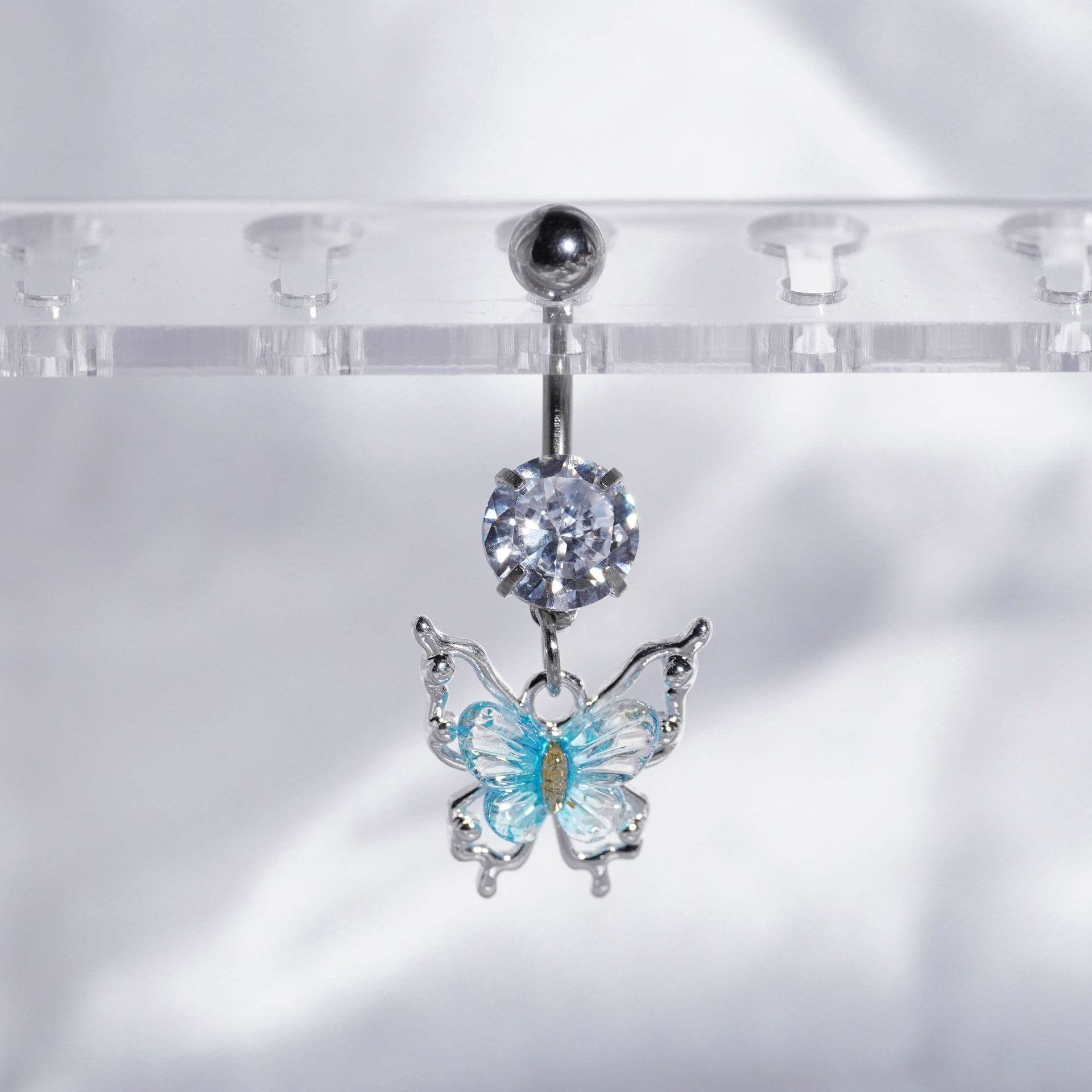 蝴蝶肚脐钉不锈钢肚脐环脐钉新款欧美跨境热销人体穿刺饰品ins风详情13