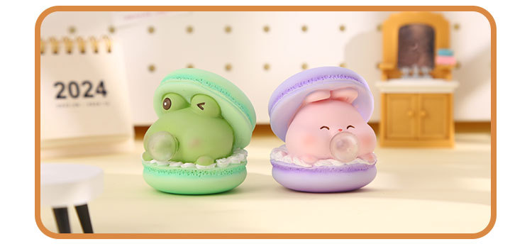 Bubble Macron Mini Cute Macaron home decoration desktop Small ornaments, car soft rubber resin handicrafts pic 12