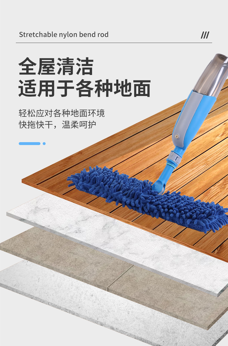 一件拿样喷雾喷水免手洗干湿两用平板拖把旋转拖布家用懒人木地板详情37