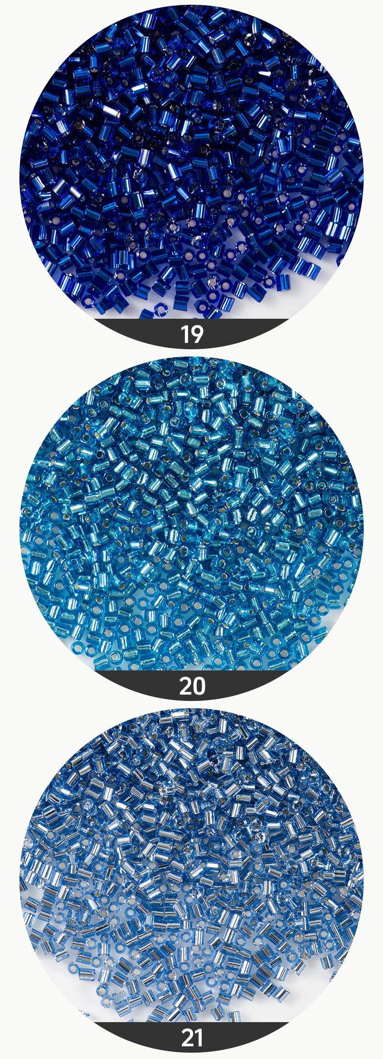 FGB千色玻璃米珠2x3mm灌银角珠管珠DIY手工饰品配件串珠流苏散珠详情9