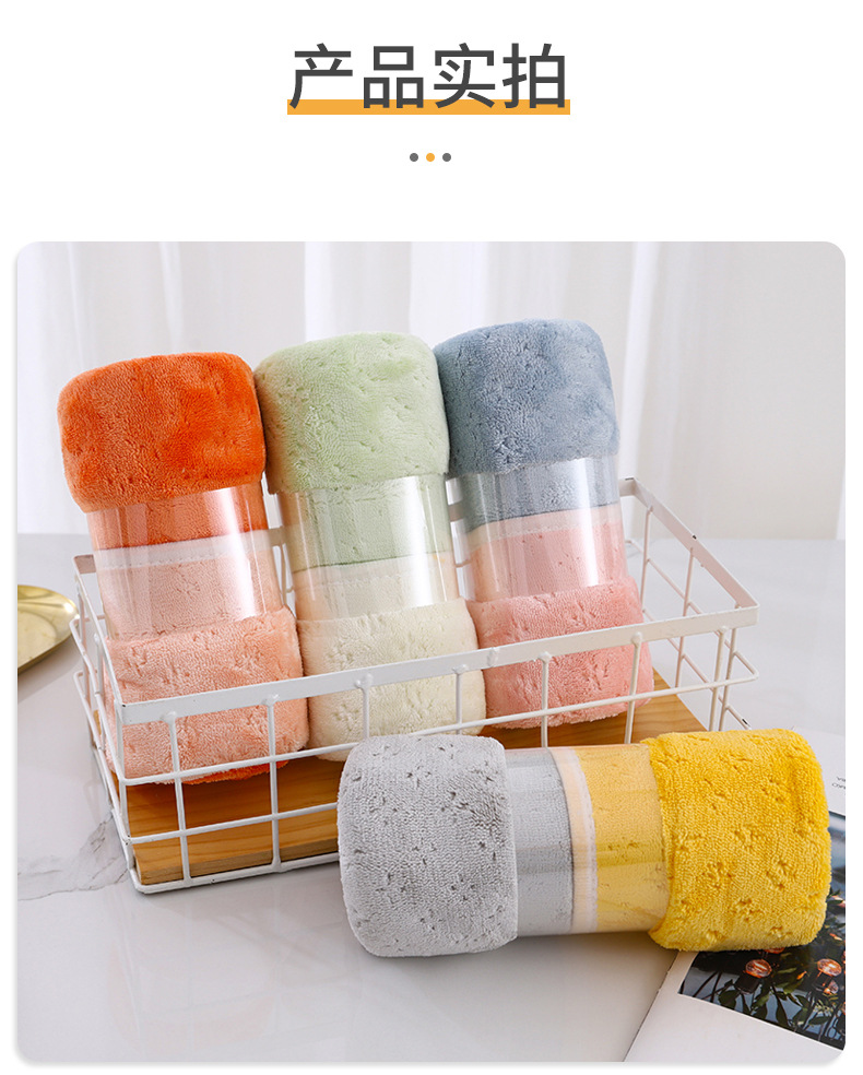 Wholesale coral fleece double-sided dual-color towel blanket, household skin-friendly soft thickened absorbent towel and bath towel from the manufacturer pic 11