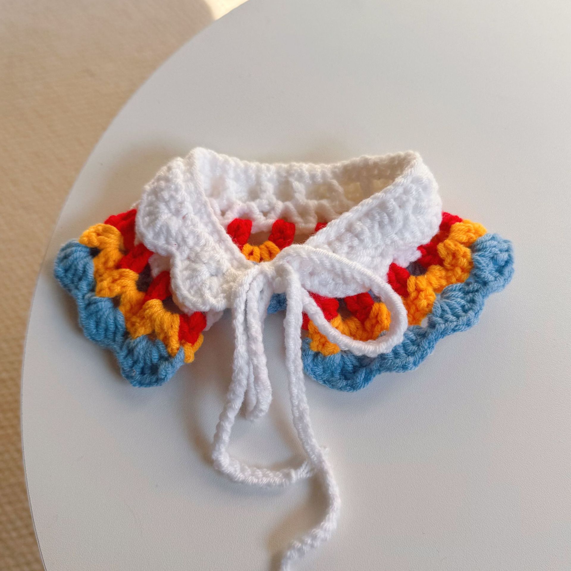 Pet hand-woven necklaces, cute cat knitted necklaces, kitten neck rings, small dog neck decorations pic 43