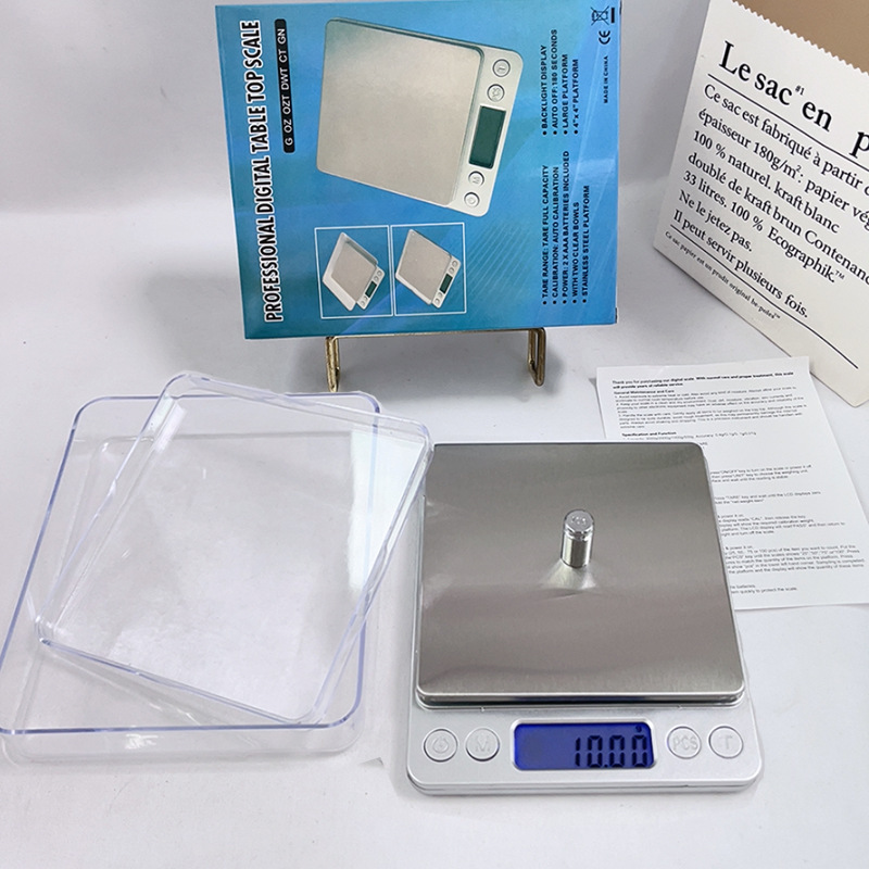 i2000 electronic kitchen scale, gram baking scale, double tray, household stainless steel, gold gram scale, portable jewelry scale pic 18