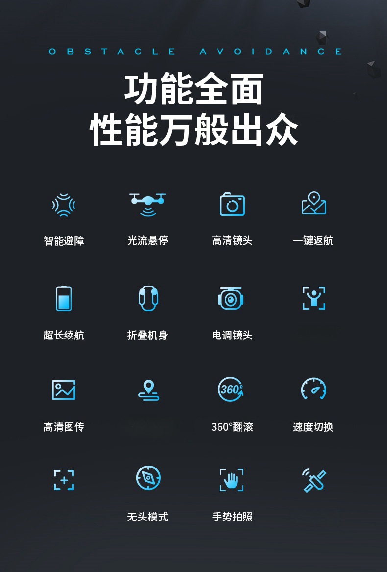JS39跨境新品无人机带一键返航无刷电机高清屏幕航拍遥控飞机玩具详情3
