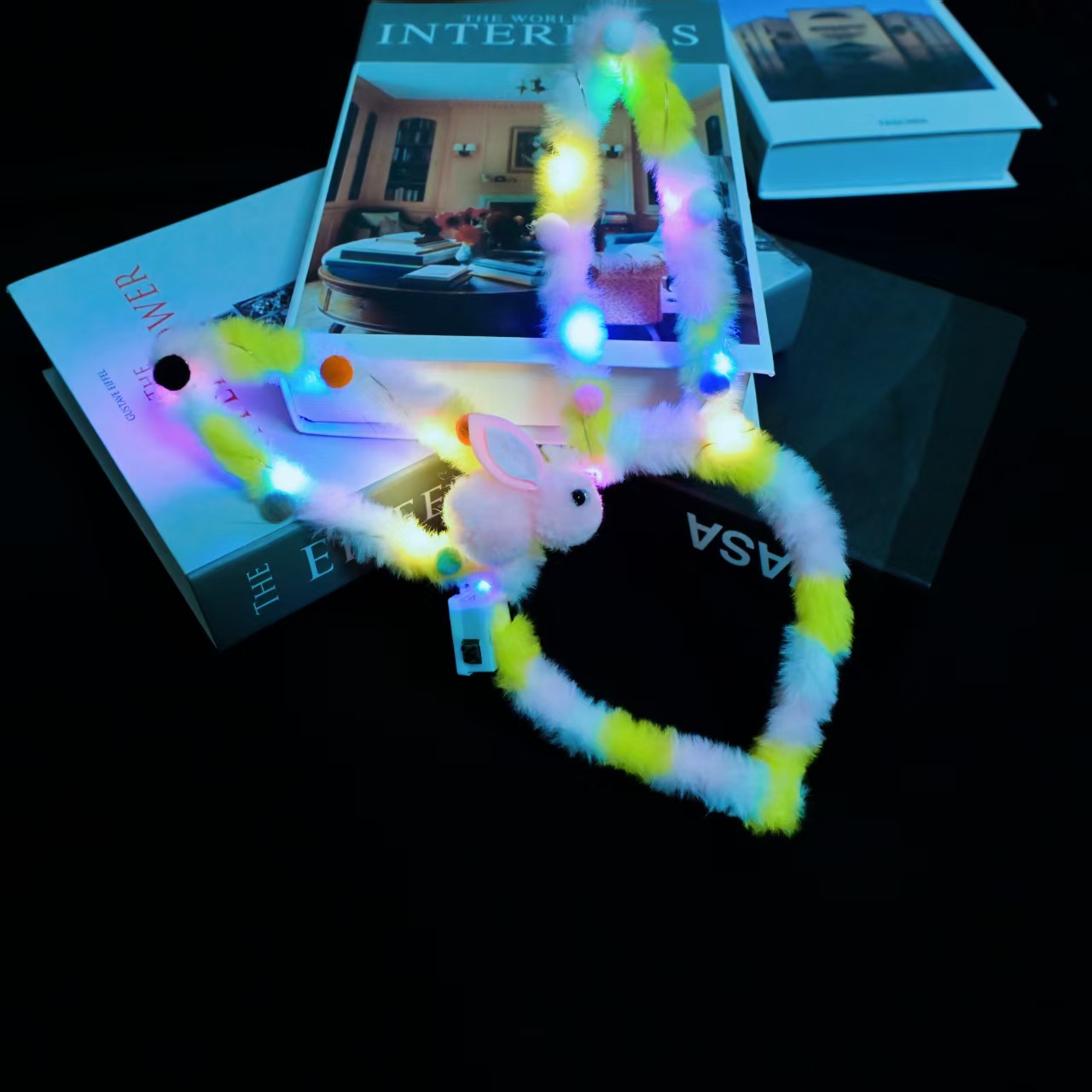 新款加长头饰毛绒可爱热卖玩具闪光小兔子夜市仙女地摊发光发箍批详情8