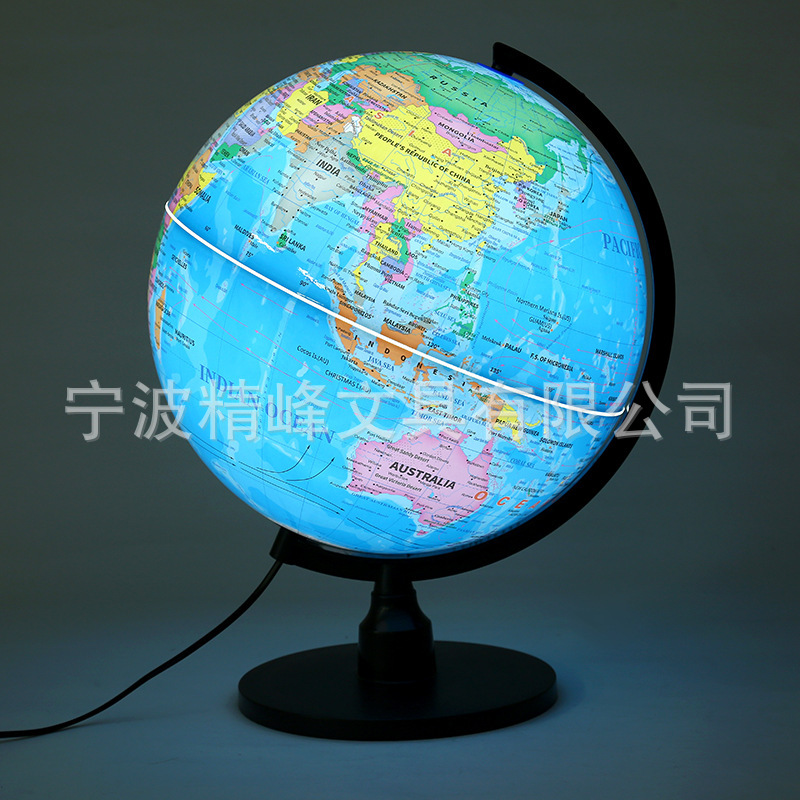 跨境全英文地球仪32CM高清带灯塑料办公室书房摆件学生学习用品详情8