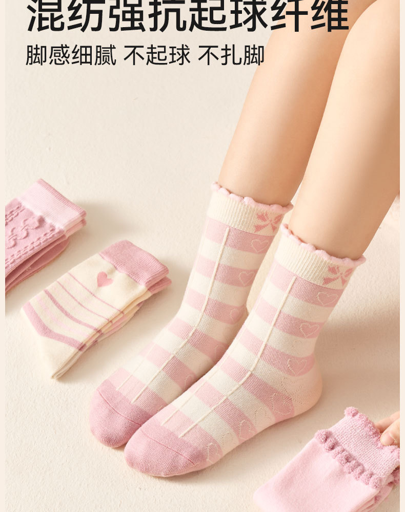 女童袜子冬季加厚羊毛高筒袜儿童秋冬无骨保暖袜女孩长筒羊毛袜冬详情13