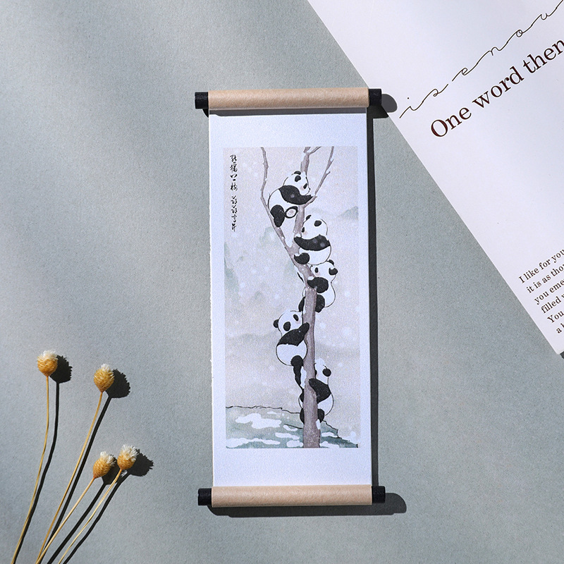 New Chengdu cultural cute panda fridge magnet scroll magnet tourist attraction souvenir magnetic fridge magnet pic 4