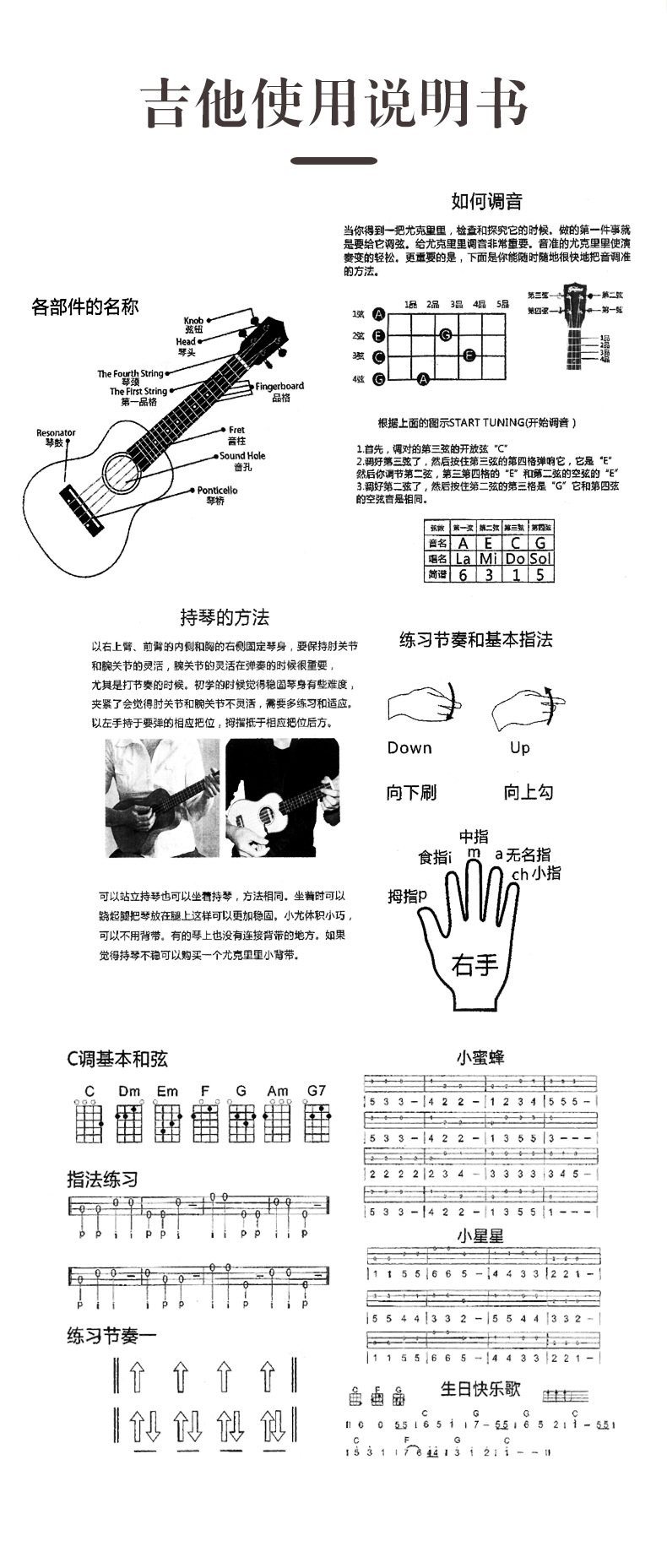 尤克里里儿童吉他玩具女男孩初学者迷你小吉它乐器可弹奏音乐仿真详情11