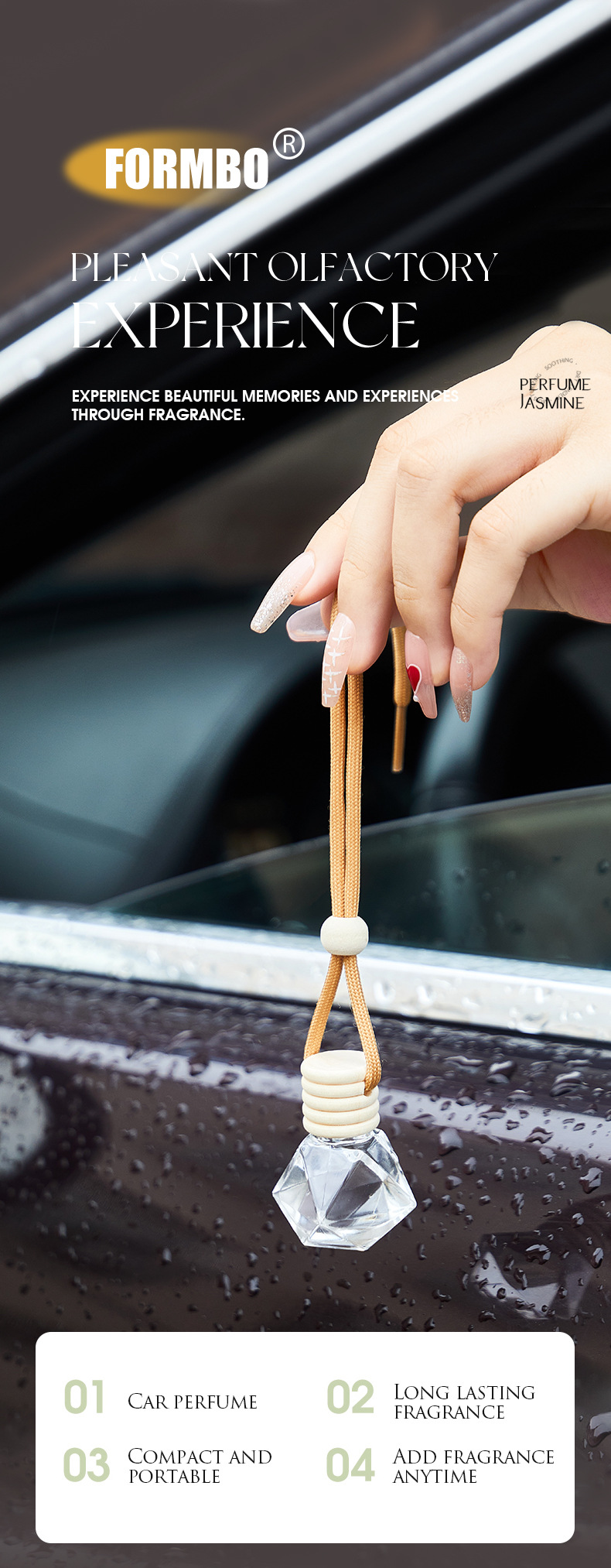 跨境专供FORMBO车载挂绳香水瓶汽车用除异味香薰挂件饰品香水批发详情15