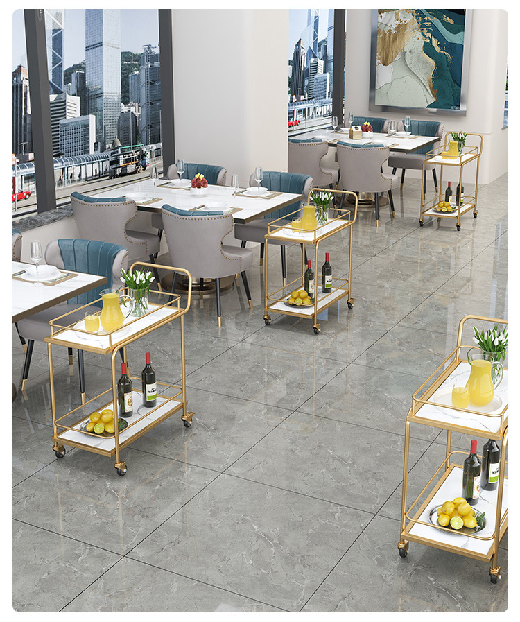 Nordic restaurant mobile trolley, modern hot pot restaurant, commercial hotel tea storage trolley, bathroom balcony trolley pic 8