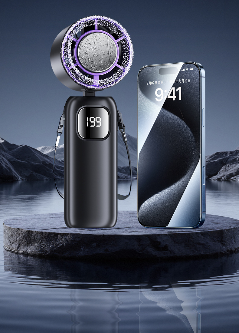 新款手持风扇199档高速暴力跨境户外充电便携式usb制冷小风扇批发详情24