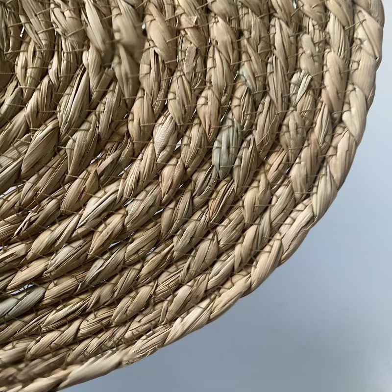 蒲草草编餐垫隔热垫杯垫碗垫餐厅装饰垫子西餐垫日式桌垫圆形坐垫详情7