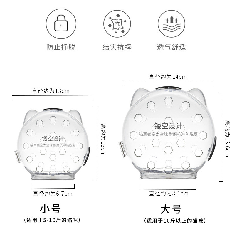 宠物太空头罩打针防咬伊丽莎白项圈术后防添猫头套狗项圈猫咪用品详情2