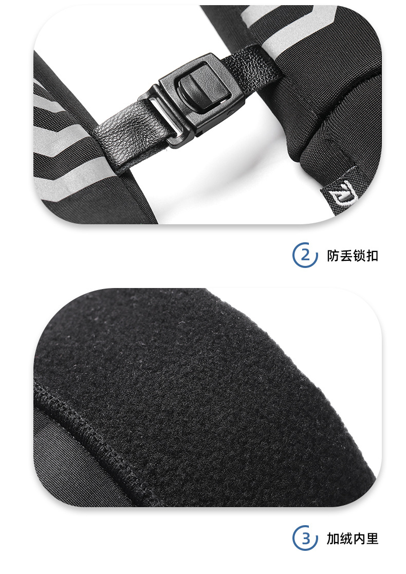 DILLERSON/迪玏森骑行手套男秋冬保暖加绒触屏运动女防风防水Y-21详情11