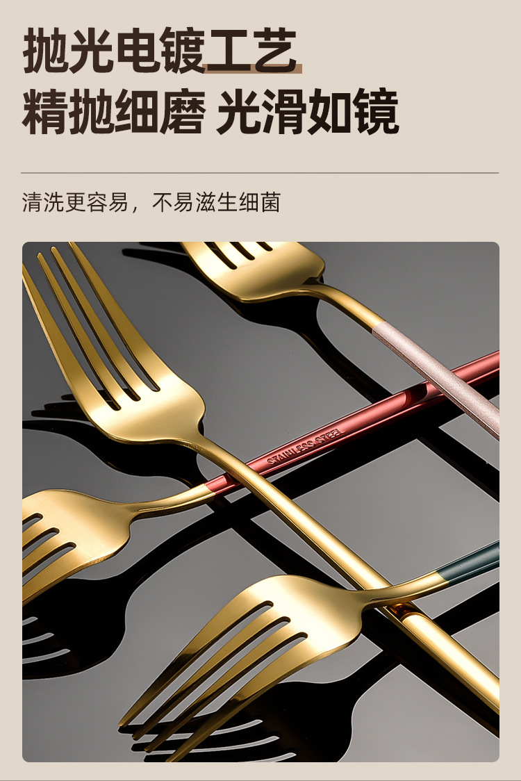 CutlerysetTEMU亚马逊选品葡萄牙四件套装餐刀叉勺茶勺颜色齐全详情7