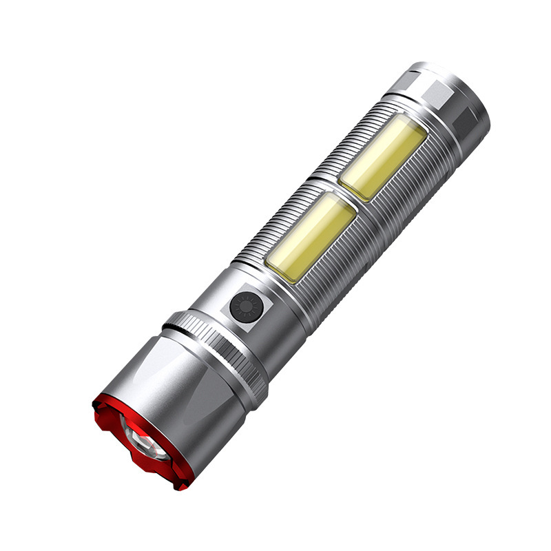 跨境2025新品强光远射变焦手电筒白激光数字电显COB户外工厂直供详情17