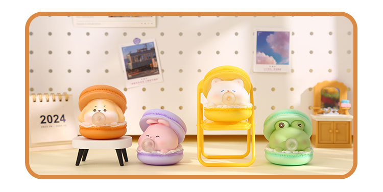 Bubble Macron Mini Cute Macaron home decoration desktop Small ornaments, car soft rubber resin handicrafts pic 14