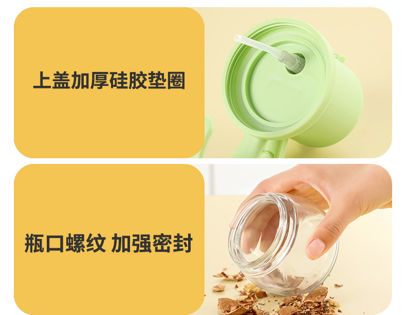 Kitchen glass oil can, high-temperature resistant household oil spray can, thickened sealed oil spray bottle, large-capacity oil tank, no oil hanging pic 13