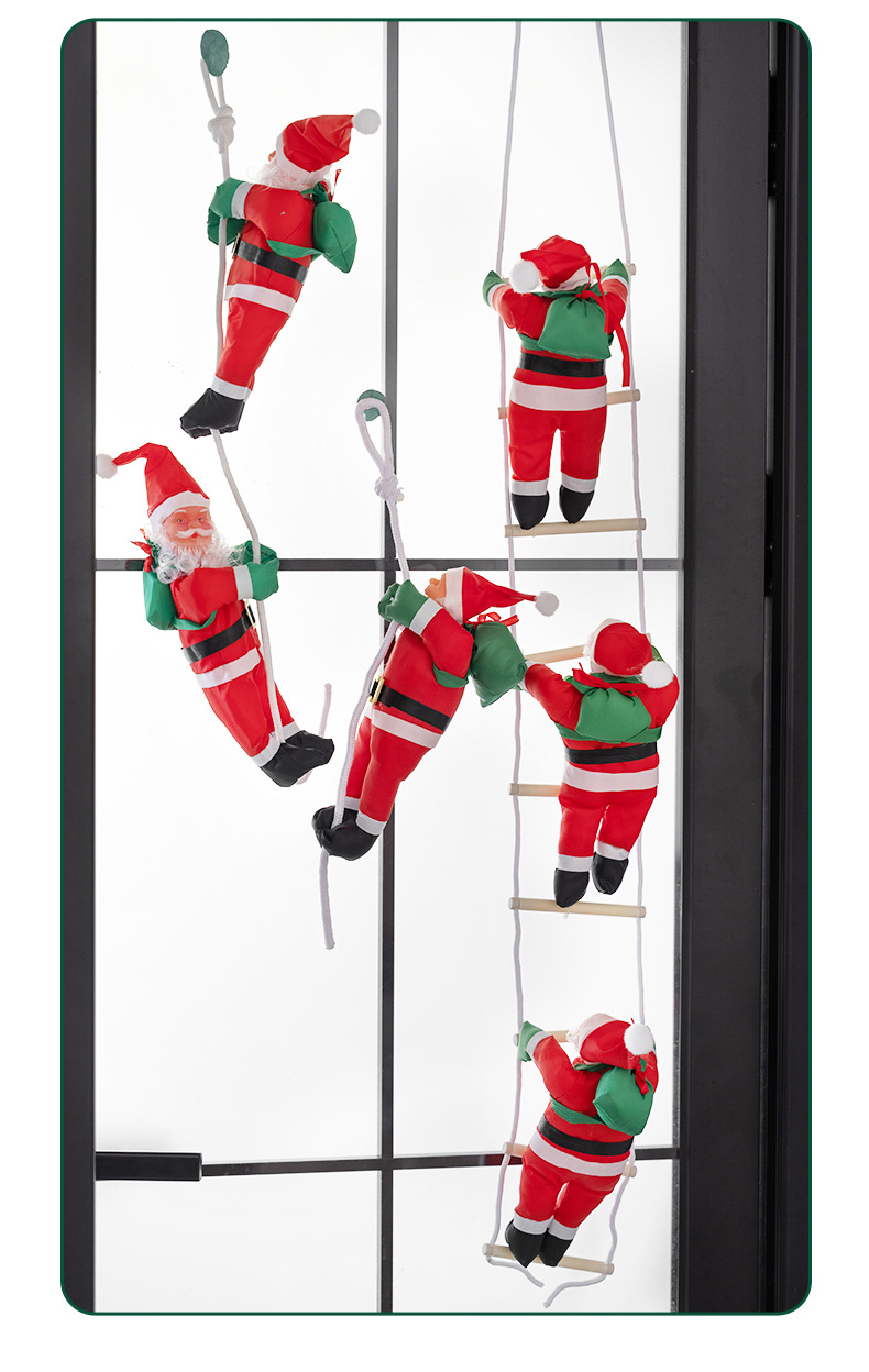 Cross-border stock Christmas ladders and ropes, Santa Claus Christmas decorations and supplies, Santa Claus pendants, Christmas decorations pic 14