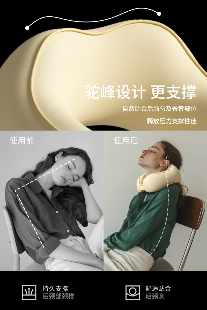 跨境u型护脖枕记忆棉护颈枕飞机脖子靠枕午睡枕学生旅行睡觉u型枕详情5