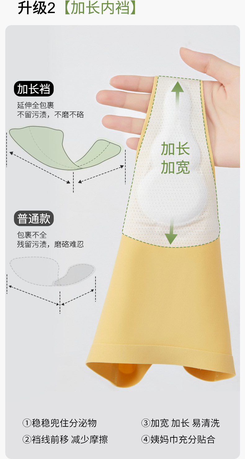 T03夏季冰丝无痕防尴尬线7A乳胶蚕丝抗菌裆运动瑜伽三角内裤女详情12
