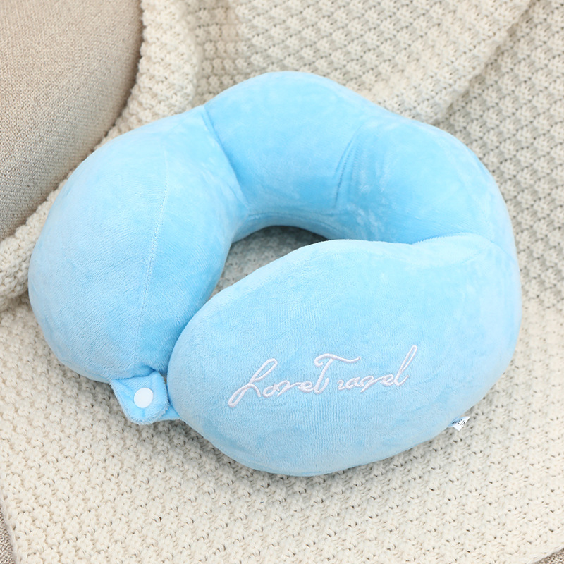 厂家批发新款绣花PP棉U型枕汽车飞机旅行枕u形护颈枕头可定LOGO详情4
