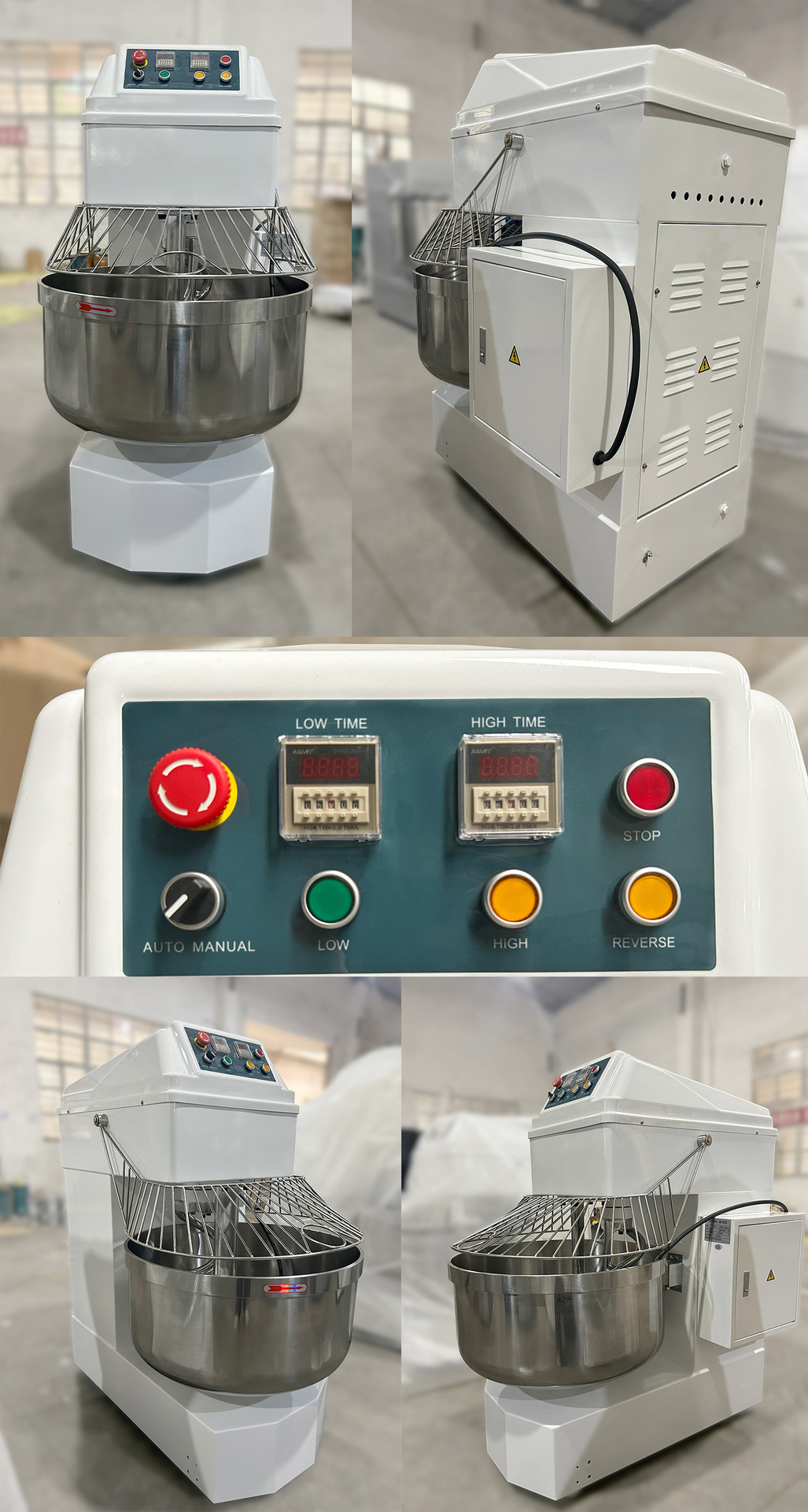 Commercial dual-speed dual-action dough mixer HS130, large 130L fully automatic dough mixer, large-capacity dough kneading machine pic 5