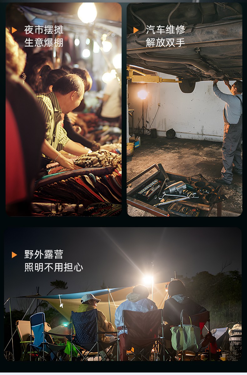 沃尔森厂家EB05挂灯地摊灯太阳能充电户外帐篷野营地灯停电露营灯详情25
