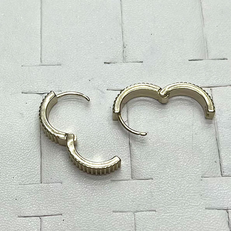 Cross-border bestsellers, Instagram-style earrings, versatile, simple and fashionable, golden earrings, round gold-plated earrings pic 4