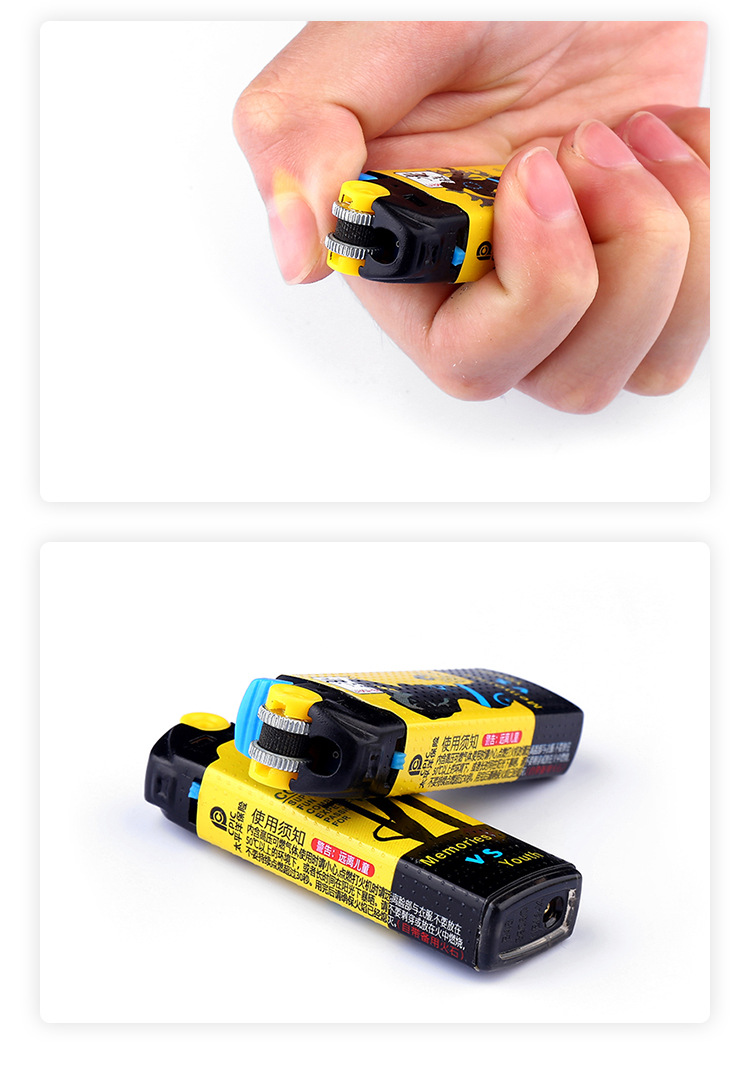 砂轮一次性打火机滑轮火石齿轮可充气式火机创意个性砂轮打火机详情11