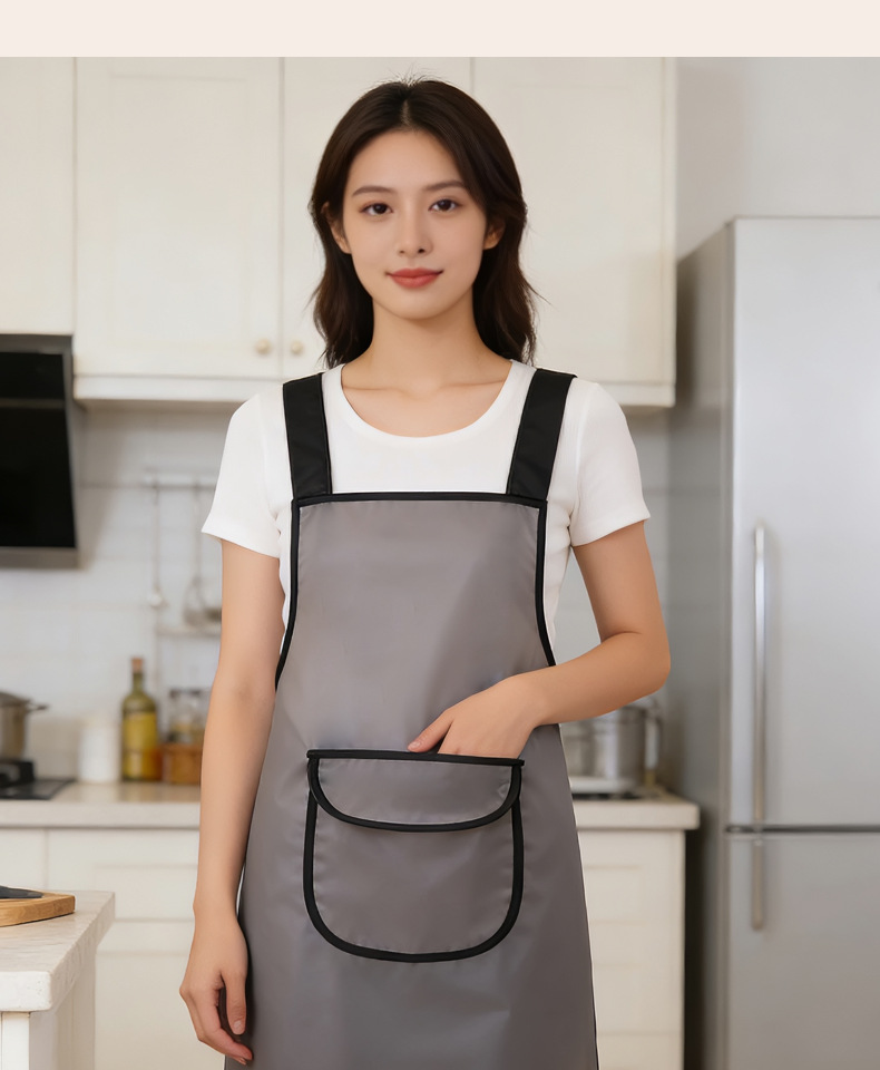 免洗围裙女家用厨房防水防油餐饮做饭专用透明TPU材质年轻工作服详情10