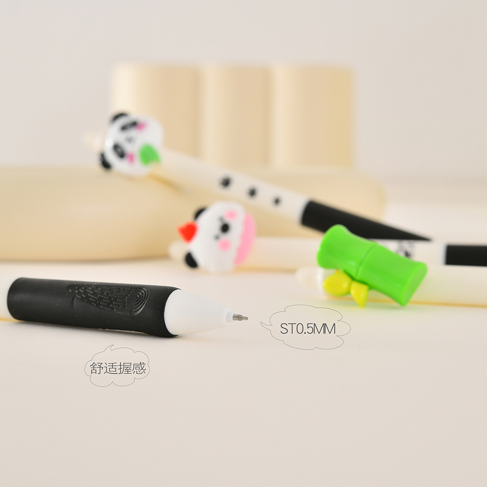 Chenxi Little Panda Erasable Pen ST0.5mm, smooth writing tip, crystal blue erasable gel pen, special for students pic 11