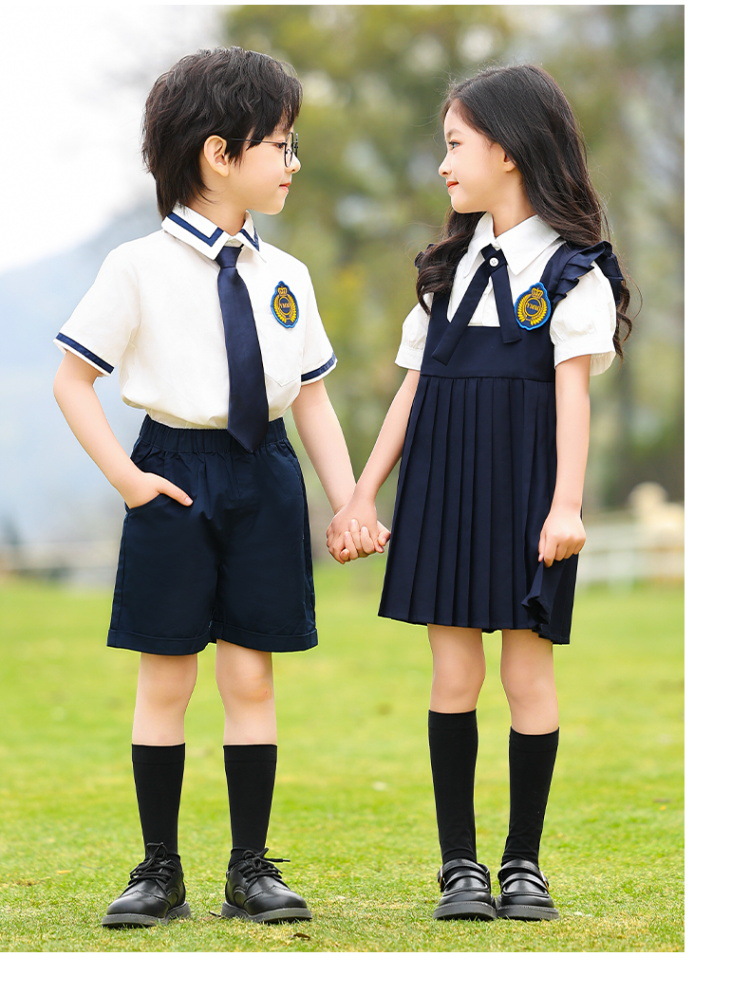 小学生夏季班服英伦衬衫套装幼儿园园服儿童校服毕业照合唱演出服详情16