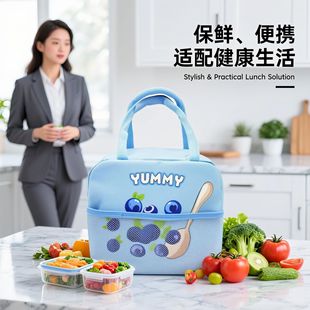 亚马逊保温包大容量野餐露营包牛津布便当包上班上学午餐包详情9