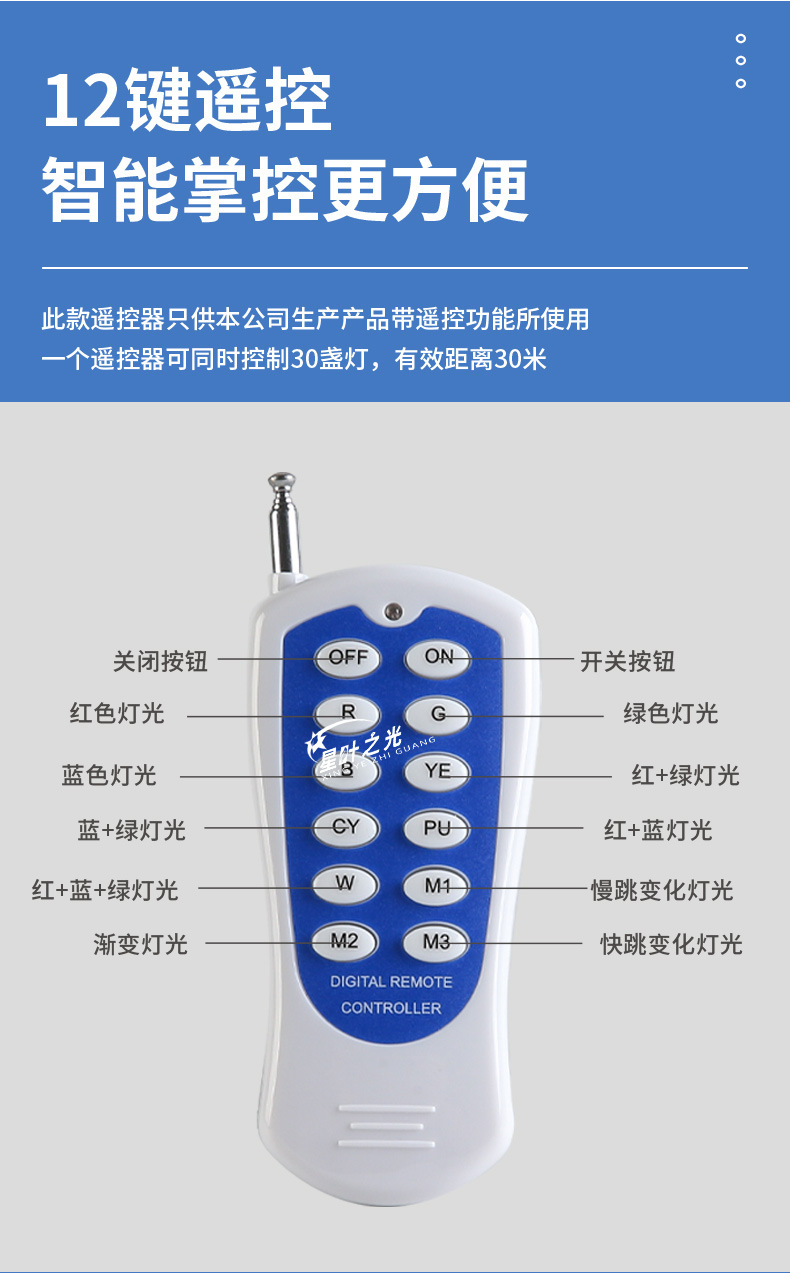 Cross-border LED swimming pool wall lamp 18W seven-color rgb remote control ABS plastic swimming pool wall lamp Mercedes-Benz underwater light pic 8