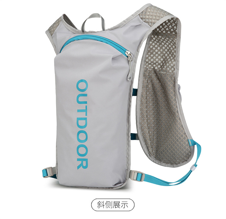 新款多功能尼龙跑步背包 安全反光运动背包水袋背包 骑行包详情33