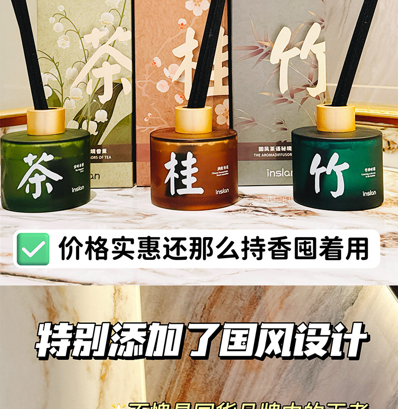 茶语密境国潮系列香薰持久淡香无火香薰卧室空气清新香薰100ml详情4