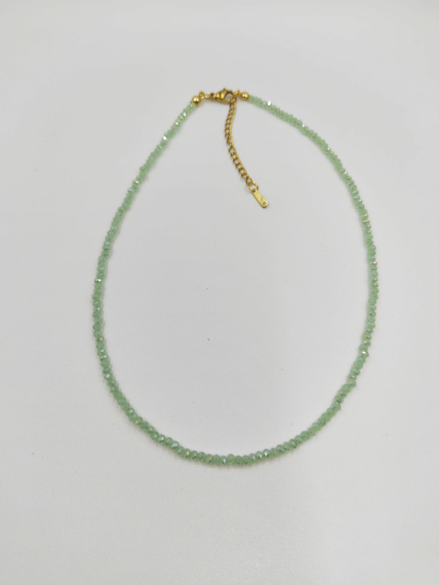 Korean-style exquisite and fashionable glass crystal necklace, versatile and elegant collarbone chain, light luxury necklace factory wholesale pic 6