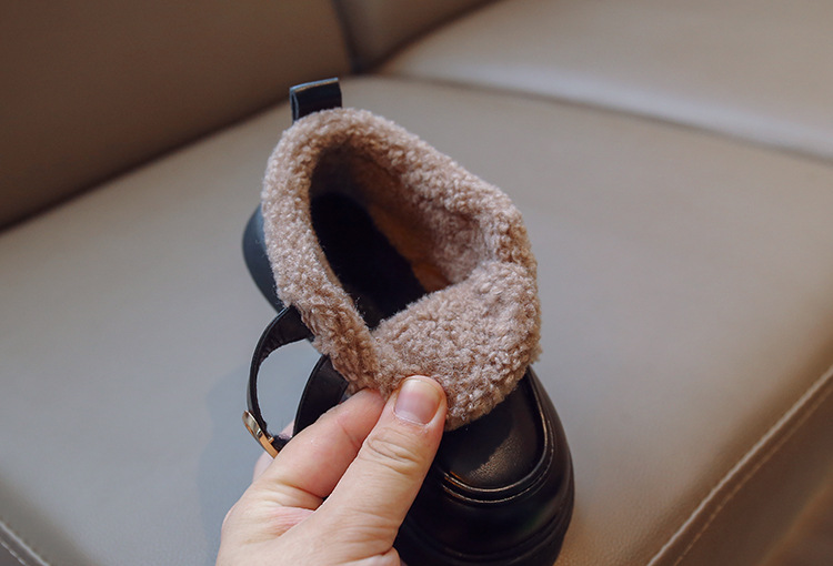 女童棉鞋加绒英伦风公主鞋2024秋冬新款保暖加厚软底小女孩豆豆鞋详情25