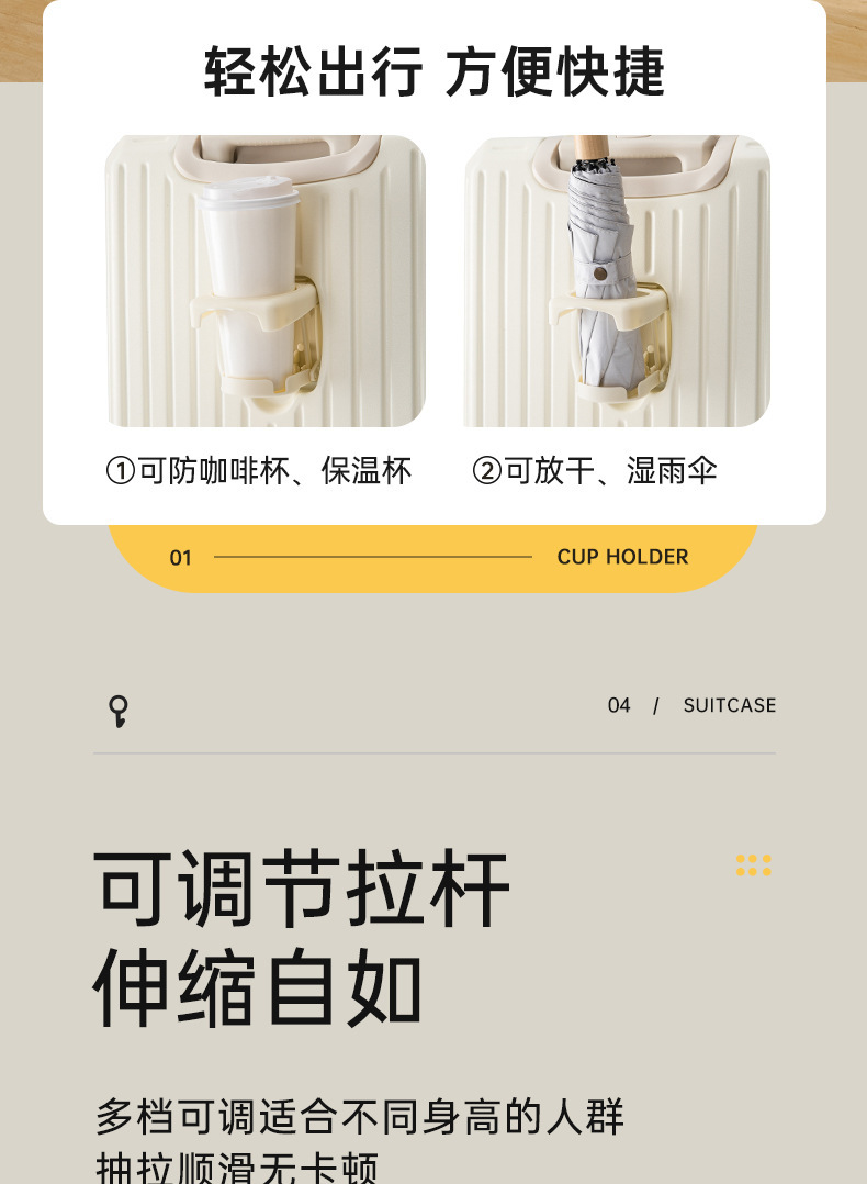 行李箱拉杆箱女2025新款登机小型密码箱旅行结实耐用加厚款箱包详情13